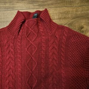 Ralph Lauren women's lambs wool sweater large wine colour